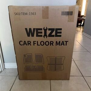 Weize Tesla Floor Mats for Tesla Model 3 2021-2023 All Weather TPE Set Of 6 Mats